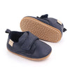 PU Leather Baby Boy First Walker Shoes - Non-Slip Rubber Sole Retro Crib Shoes (3/6/9/12/18M)