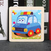 Kids Wooden 3D Tangram Puzzle 11 x 11 cm (4.3 x 4.3 in) Cartoon Animal Traffic Educational Jigsaw Toy