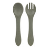 BPA-Free Soft Silicone Baby Spoon Set - Auxiliary Food Utensils for Toddler, Bendable Fork & Training Spoon, Children’s Tableware