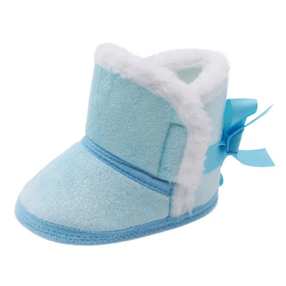 Baywell Winter Warm Fur Snow Boots Baby Booties Anti-slip Infant Boys Bootie Shoes 0-18 Month