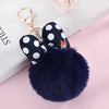 Disney Minnie and Mickey Mouse Plush Keychains, Cartoon Polka Dot Bow Pom-Pom Pendant Gift