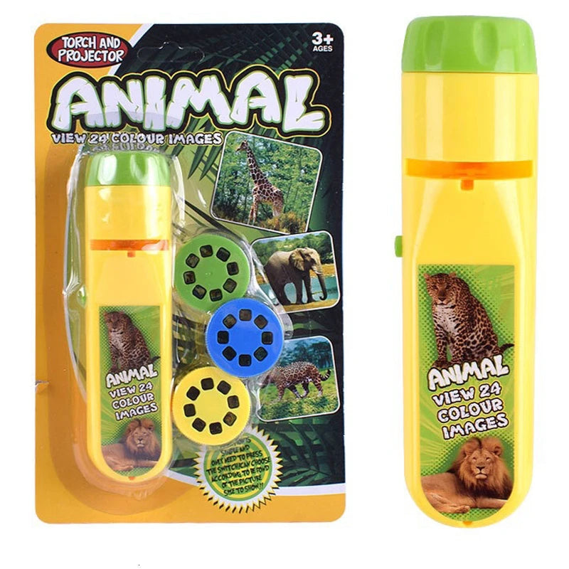 Kids Projection Flashlight Night Light – Cute Cartoon Projector Toy for Bedtime & Learning