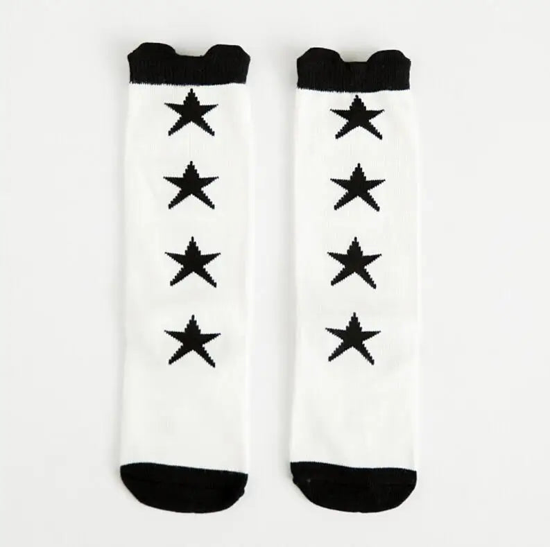 Baby Socks - Fox & Cat Animal Print Cartoon Knee-High Long Leg Warmers | Fashion Socks for Boys & Girls, Children’s Socks