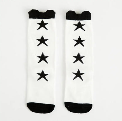 Baby Socks - Fox & Cat Animal Print Cartoon Knee-High Long Leg Warmers | Fashion Socks for Boys & Girls, Children’s Socks