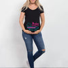Summer Funny Cartoon Print Maternity T-Shirt | Pink Plus-Size Short Sleeve Tops | Pregnant Women Hot Sale T-Shirts