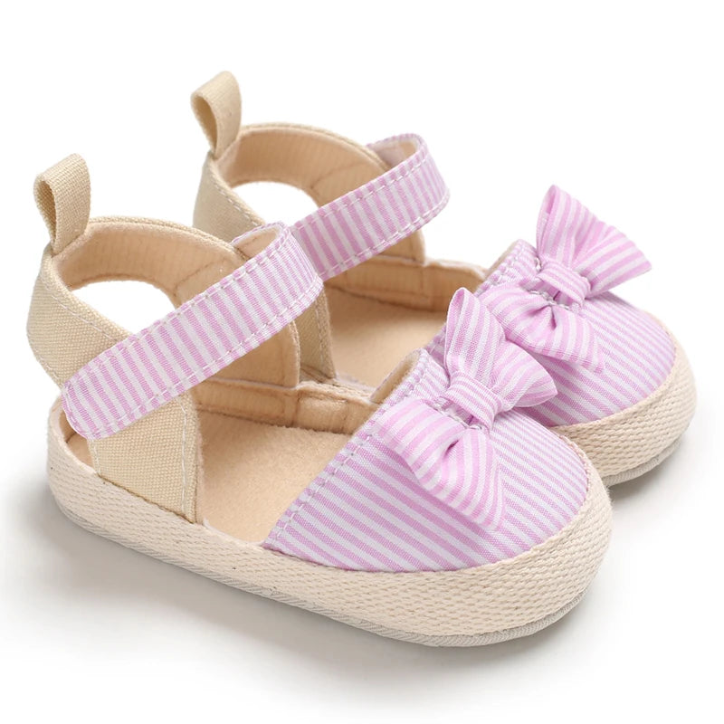 Summer Newborn Infant Baby Girls Princess First Walker Shoes – Soft Sole Sandals & Beach Slippers