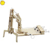 Hydraulic Robotic Arm DIY Kit for Kids - Wooden STEM Building Toy, Educational Science Model (53 x 12 x 30 cm / 20.9 x 4.7 x 11.8 in)