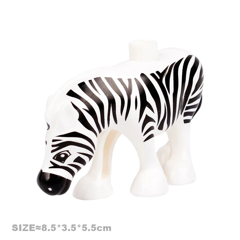 Big Size Building Blocks Farm Animals Set – Cat, Dog, Pig, and Rabbit Model Accessories Compatible with Bricks