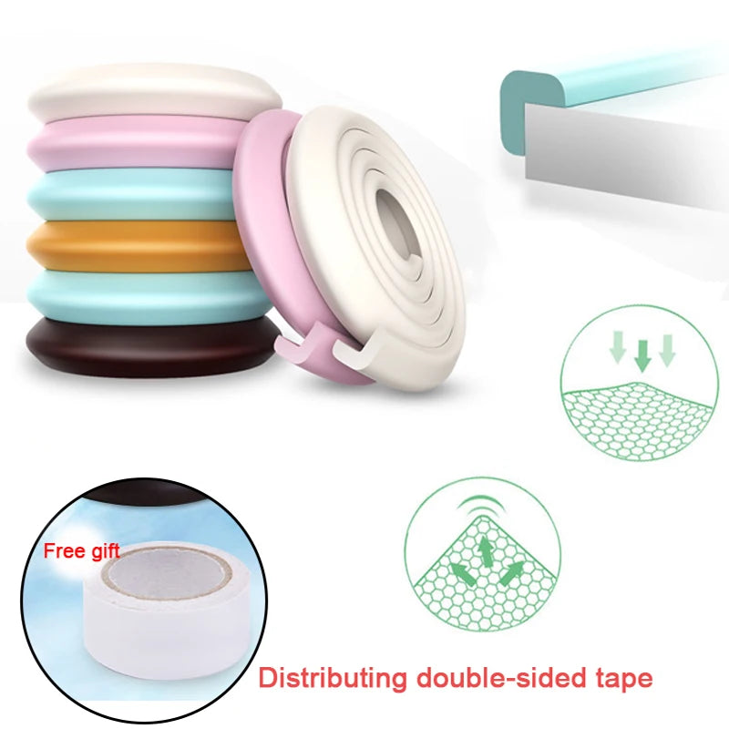 2M Soft Baby Safety Desk Table Edge Guard Strip Security L-Shaped Kids Protection Bumper Edge Angle Home Anti-Collision Strip