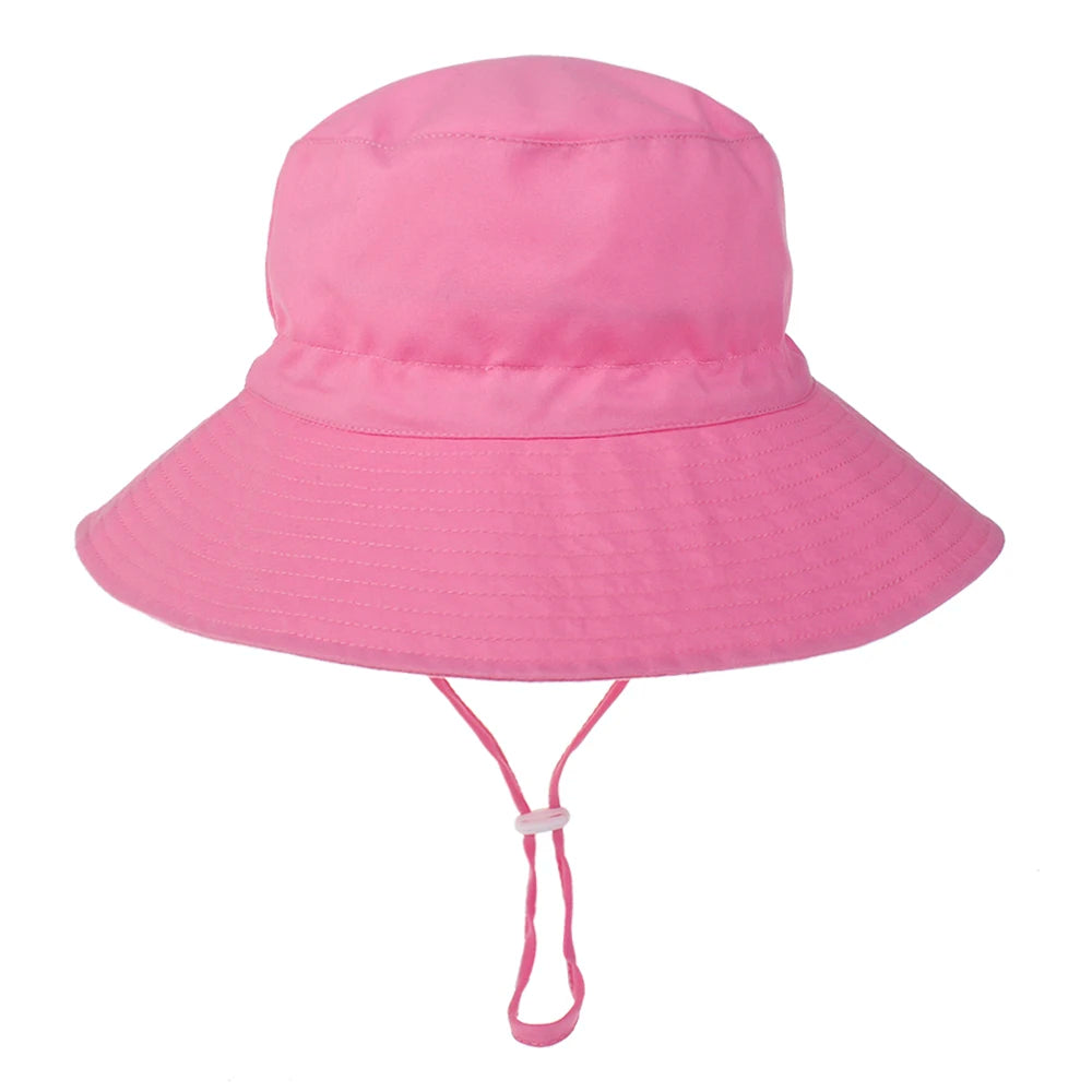 Kids UPF50+ Bucket Sun Hat with Adjustable Chin Strap — Baby & Toddler Beach Hat, 46–54 cm (18.1–21.3 in) for Ages 0–8, Unisex