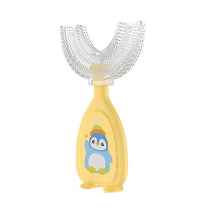 Children U-Shape Toothbrush - Soft Silicone Training Teethbrush for 2-12 Years Kids Oral Care