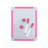 Kids Mini Dry Erase Whiteboard - Small Hanging Erase Board, 5-Color Frame, Magnetic Marker Compatible