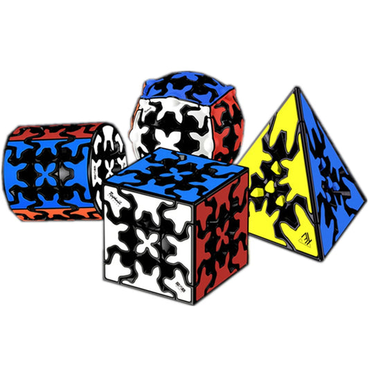 New Qiyi Gear Cube 3x3x3, Gear Cube 3x3, Pyramid, Cylinder, Sphere Speed Cubes, Educational Toy for Children & Kids Gift Toy