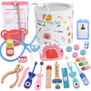 Wooden Doctor Play Set Pretend Medical Kit for Kids - Educational Nurse & Dentist Toy