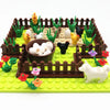 Farm Building Blocks Playset – Mini Animal Brick Set with 16x16 Baseplate (4.9 in / 12.5 cm) – Compatible with Classic Bricks