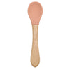 Feeding Wooden Handle Silicone Spoon for Baby – Training Utensils for Solid Foods – Kids' Manipulative Ability Development – Safe and Durable Children's Tableware