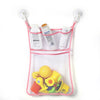 White Baby Bath Toy Storage Mesh Bag with Strong Suction Cups