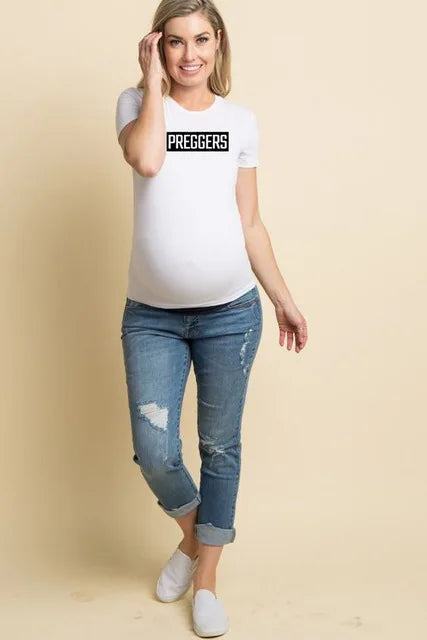 Brand New Women Pregnancy Clothes Baby Now Loading Pls Wait Maternity T-shirt Summer Short Sleeve Pregnant T-shirts