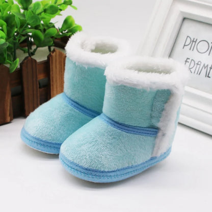 Baywell Baby Boots – Autumn Winter Warm Newborn Girls & Boys Walking Shoes, Soft Sole Fur Non-Slip Snow Boots (0-18M)