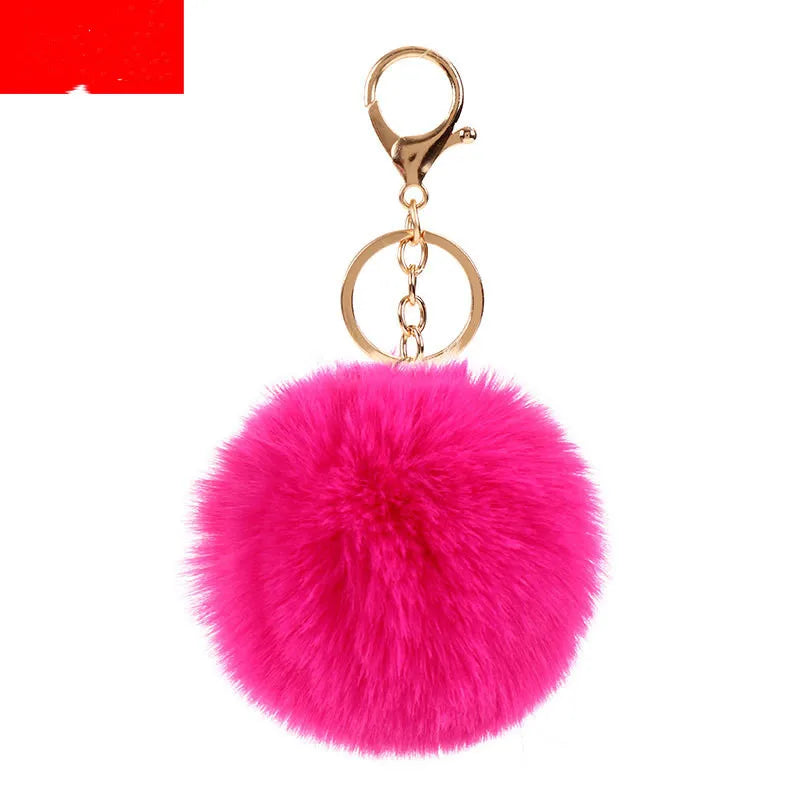Disney Minnie and Mickey Mouse Plush Keychains, Cartoon Polka Dot Bow Pom-Pom Pendant Gift