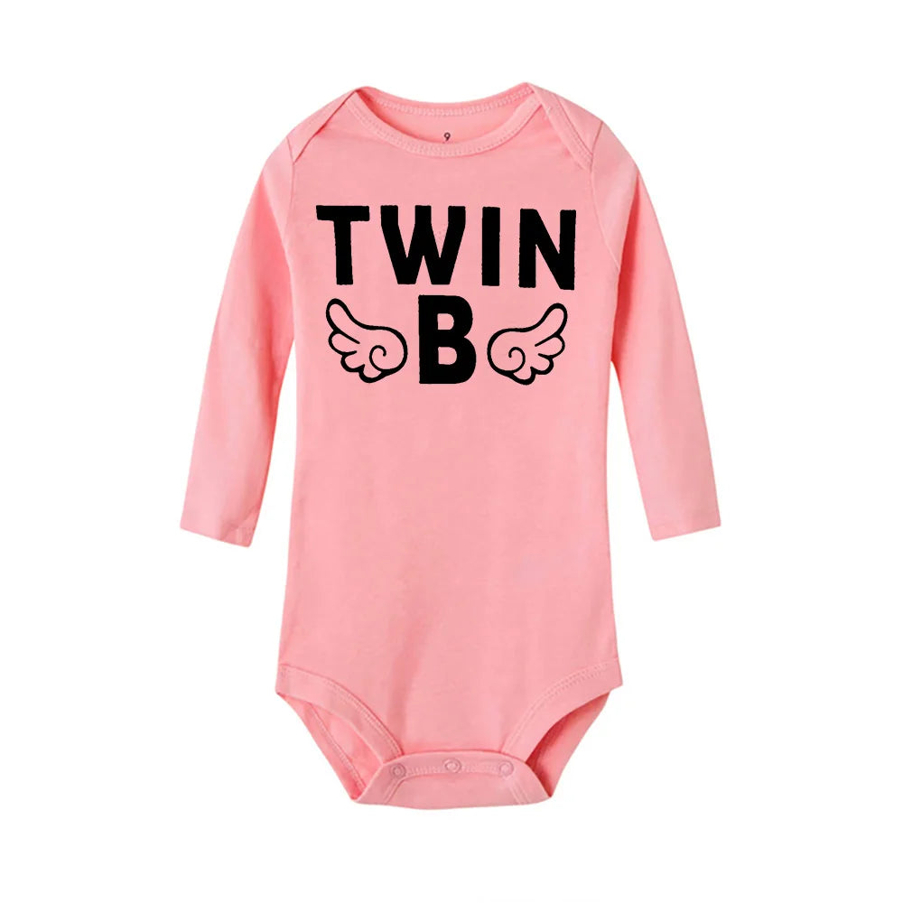 4-Color Newborn Baby Bodysuits – Long Sleeve Infant Jumpsuits for Twin Brothers & Sisters, Cozy Winter Outfit for Boys & Girls