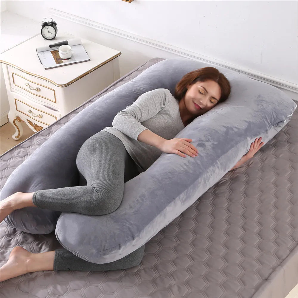 PANGDUBE Pregnancy Pillow 130x70cm - Waist & Nursing Pillow for Pregnant Women & Breastfeeding Cushion