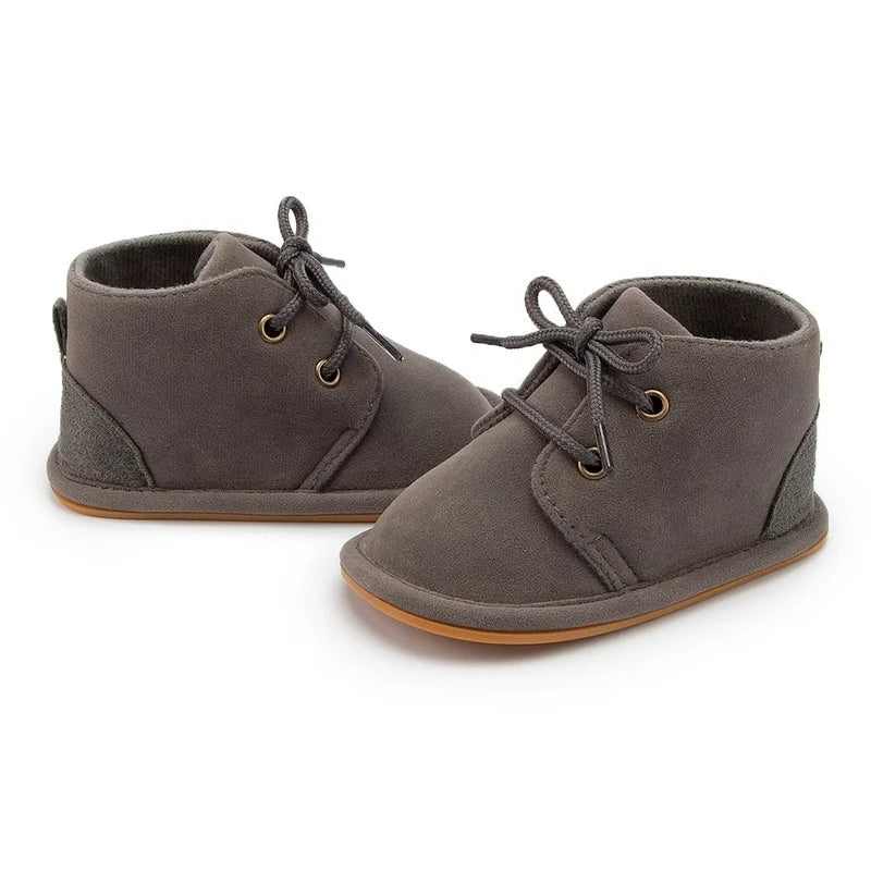 KIDSUN Baby Shoes Boys Classical Cotton Non-Slip Soft-Sole Rubber Sole Toddler Girl Boots Infant Crib First Walkers 3 Colors