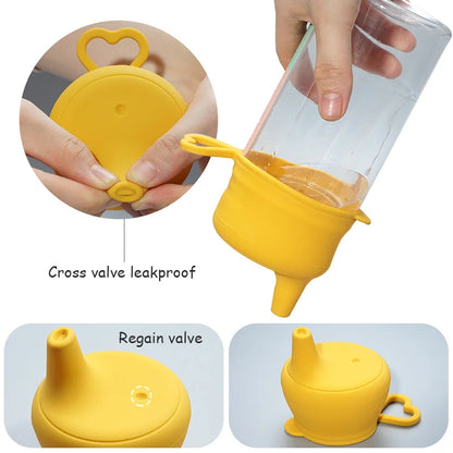 Silicon Baby Feeding Cups Lid Fashion Baby Drinkware Sippy Cups Duckbilly Cover For Toddlers & Kids Tableware