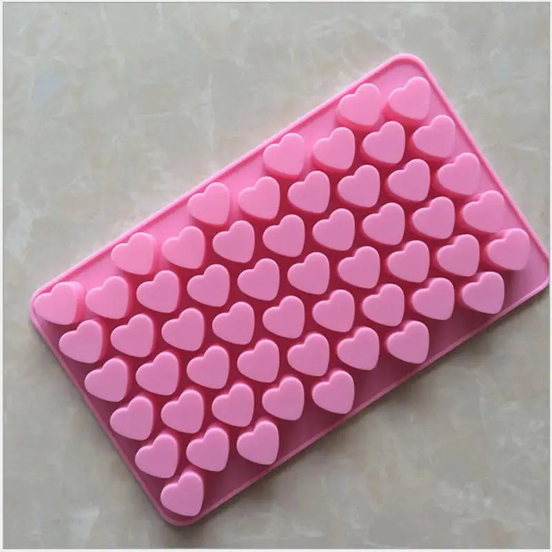 Mini Heart Silicone Mold Ice Cube Tray for Chocolate Fondant and Baking