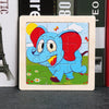 11x11cm (4.33x4.33in) Kids Wooden Puzzle – Cartoon Animal Traffic Tangram Educational Toy