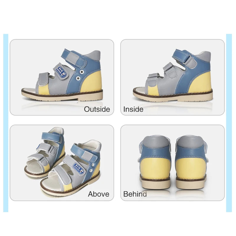 Ortoluckland Toddler Girls’ Sandals – New Children Orthopedic Flatfeet Shoes, Summer Boys’ Arch Support Footwear, Size 20 to 33