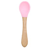 Feeding Wooden Handle Silicone Spoon for Baby – Training Utensils for Solid Foods – Kids' Manipulative Ability Development – Safe and Durable Children's Tableware