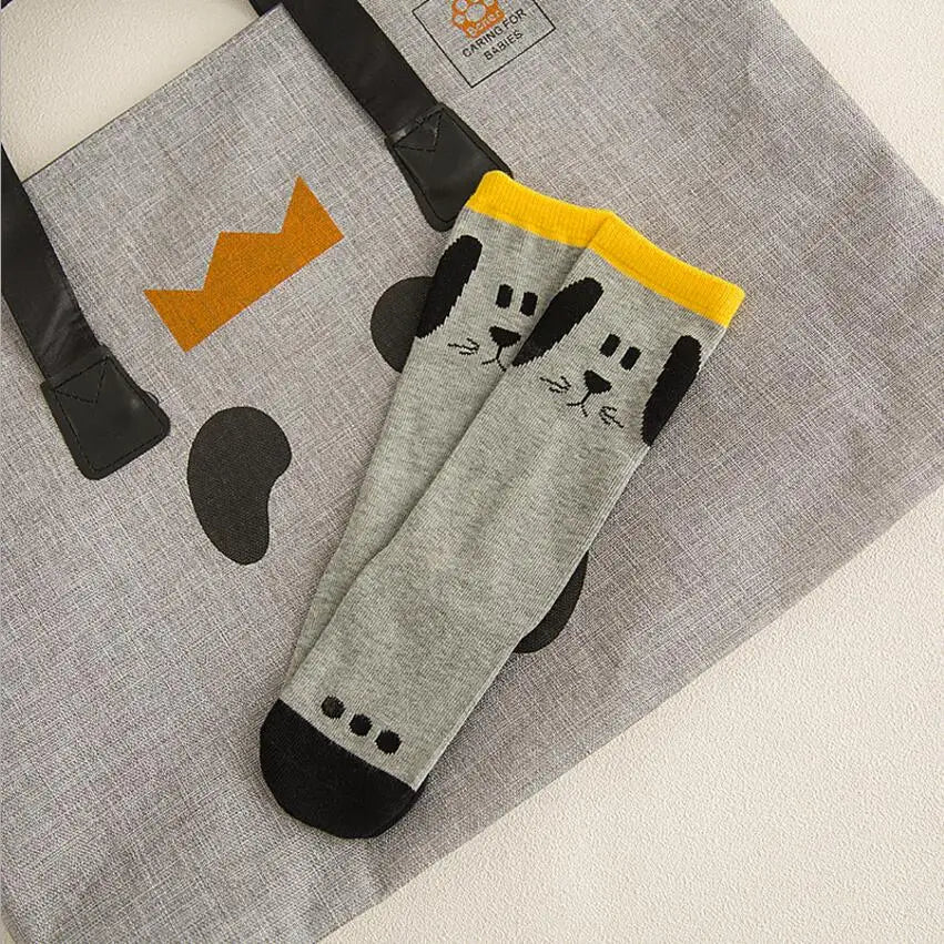 Baby Socks - Fox & Cat Animal Print Cartoon Knee-High Long Leg Warmers | Fashion Socks for Boys & Girls, Children’s Socks