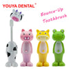 1Pc Cute Kids Toothbrush, Soft Bristle Animal Shaped Tooth Cleaner, Retractable Bounce-Up Child Teeth Brush