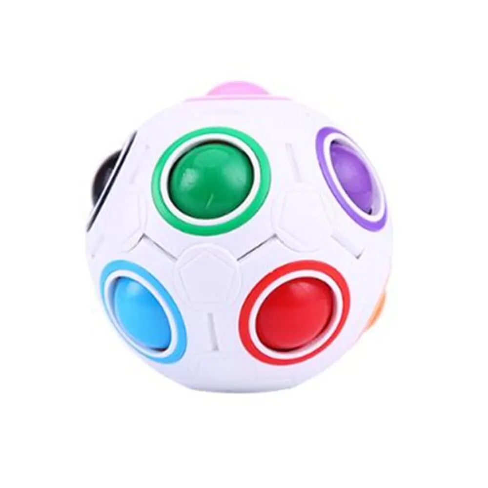 Rainbow Ball Puzzle Magic Cube – Luminous 3D Fidget Toy for Kids and Adults