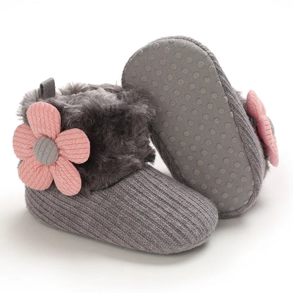 0–18M Winter Baby Snow Boots – Plush Fleece Warm Ankle Boots for Newborn Boys & Girls