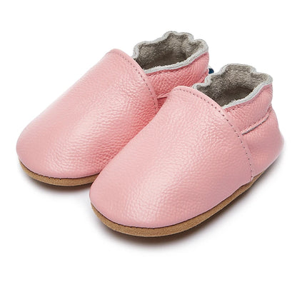 Genuine Leather Soft Unisex Baby Shoes – Slip-On Moccasins in Various Colors for Infants