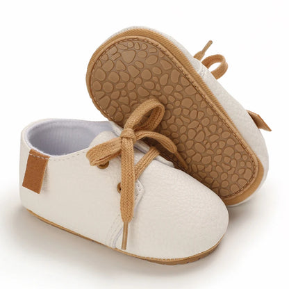New Baby Shoes Retro Leather Boy Girl Multicolor Toddler Rubber Sole Anti-Slip First Walkers Infant Moccasins