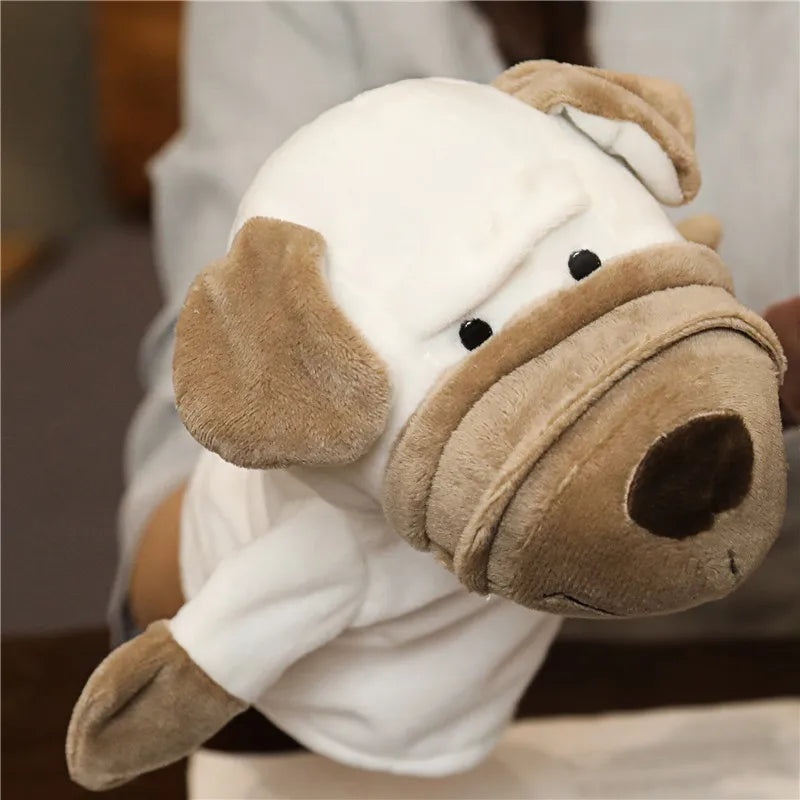 Stuffed Plush Hand and Finger Puppets, Lion Elephant Bunny Monkey Educational Toy for Kids