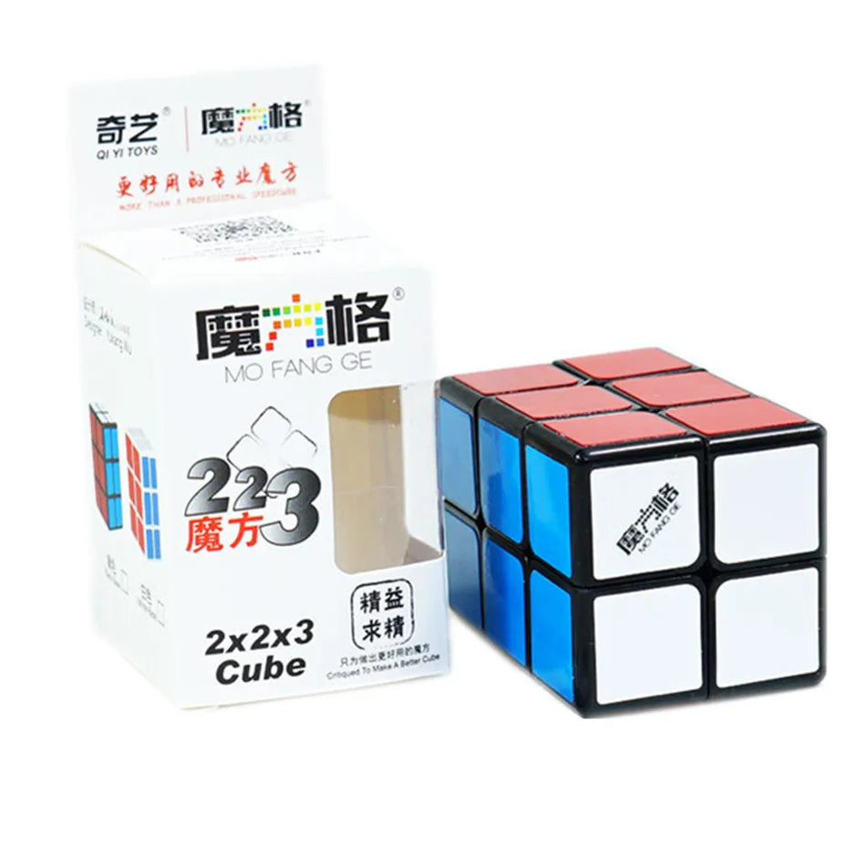 QIYI Speed Magic Cube 3x3x3, 4x4x4, 5x5x5 Puzzle with Black Stickers, Educational Learning Cubo Magico Toy for Kids
