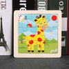 11x11cm (4.33x4.33in) Kids Wooden Puzzle – Cartoon Animal Traffic Tangram Educational Toy