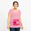 It's Twins Pregnancy T-Shirt | Maternity Tops | Plus-Size Short Sleeve Cartoon Print Announcement Tee for Pregnant Women