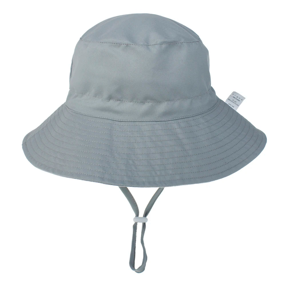 Kids UPF50+ Bucket Sun Hat with Adjustable Chin Strap — Baby & Toddler Beach Hat, 46–54 cm (18.1–21.3 in) for Ages 0–8, Unisex