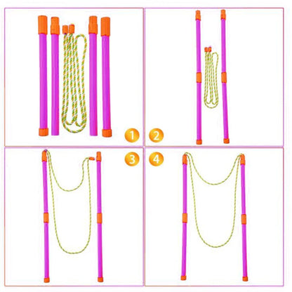 Outdoor Giant Bubble Wand Set - 2-Pack Foldable Bubble Wands (28 cm / 11 in Sections) for Kids, Parties & Rainbow Bubbles