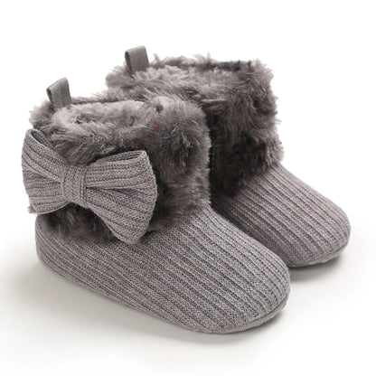 0–18M Winter Baby Snow Boots – Plush Fleece Warm Ankle Boots for Newborn Boys & Girls