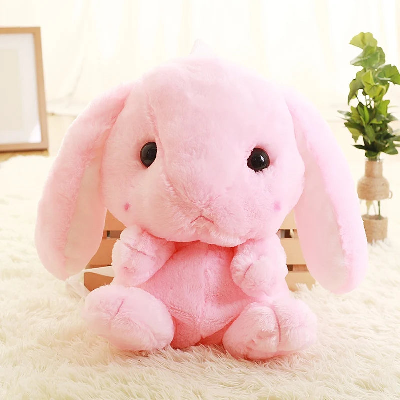 Long Ear Rabbit Plush Bag – Cute Kawaii Shoulder, Crossbody, and Coin Purse Backpack for Girls