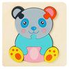 Kids Wooden 3D Puzzle, Cartoon Animals Cognitive Jigsaw, Early Learning Educational Toy for Children Gift