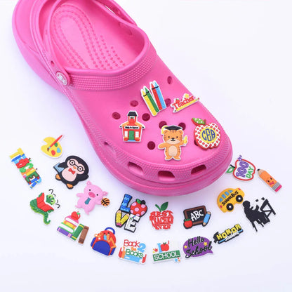 1-Piece Cute Cartoon Animal Shoe Charm for Kids — School Teacher Shoe Decoration Gift