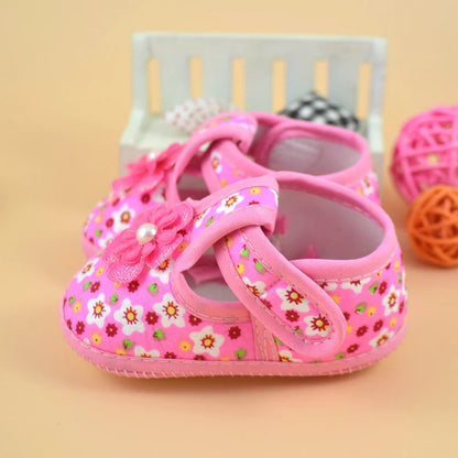 Newborn Baby Girl Soft Sole Crib Toddler Shoes – Canvas Sneakers for Boys & Girls