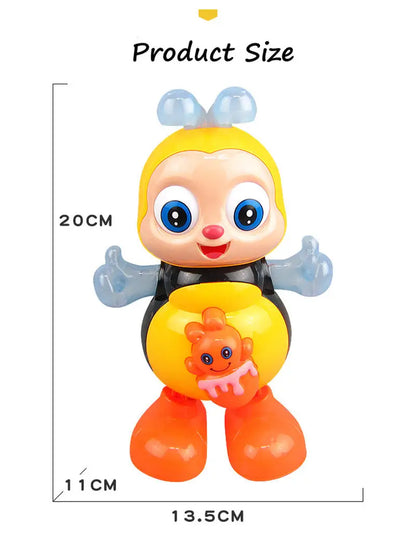 Vocal Cartoon Bee Electric Toy with Sound, Flashing Lights, Singing, and Dancing, Electronic Pet Music Toy Gift for Boys and Girls